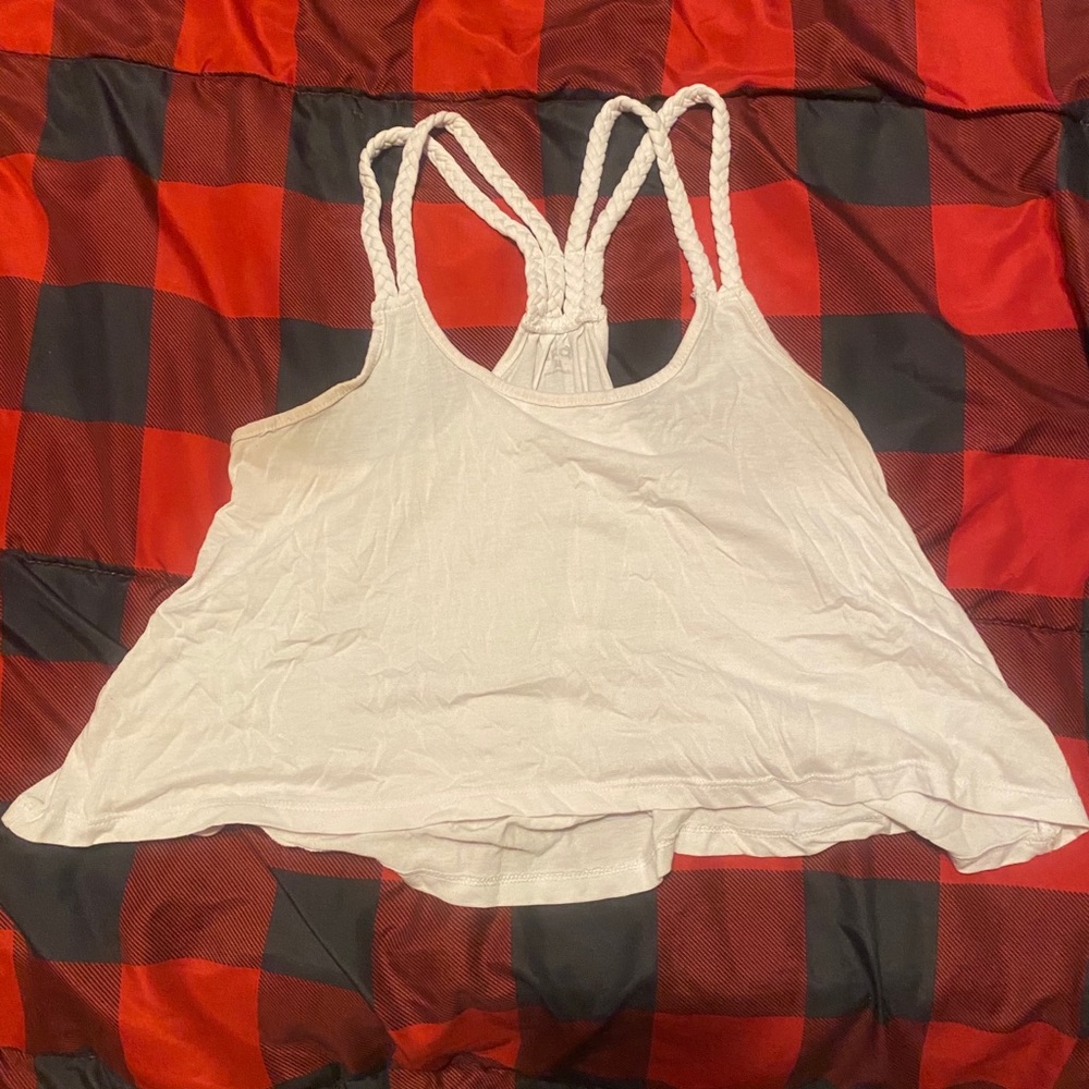 Float white crop top/tank top